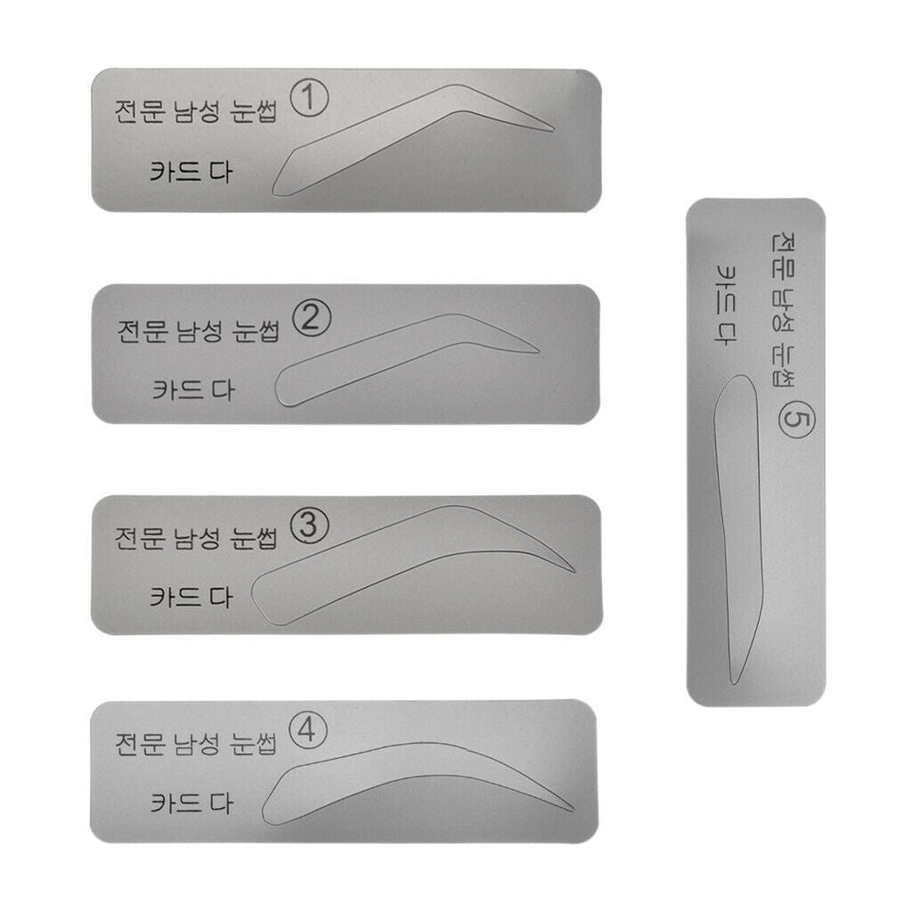 5 Styles Eyebrow Stencil Shaper - Women Eye Brows Ruler Shaping Template for DIY
