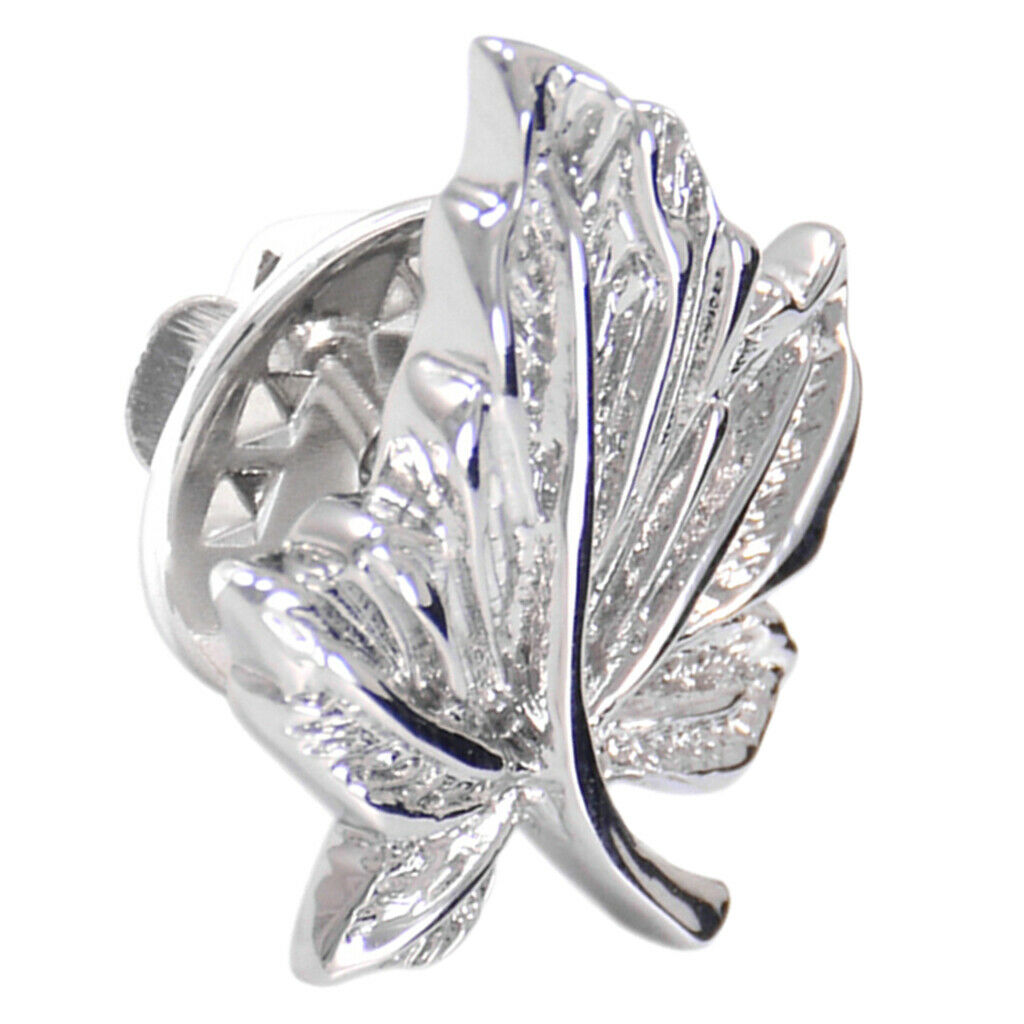 Maple Leaf Suit Shirt Collar Pin Back Lock Brooch Badge For Festival