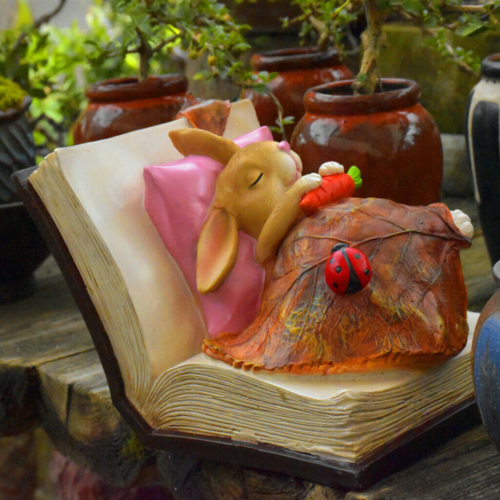 Rabbit Ornaments for Outdoor Garden Lawn Courtyard Balcony Desk Decorations