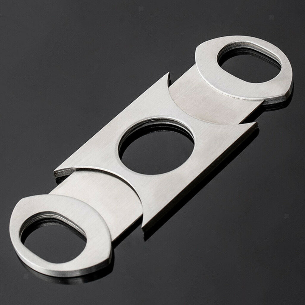 1pack 64 Ring Gauge Cigar Cutter Double Guillotine Stainless Steel Chrome