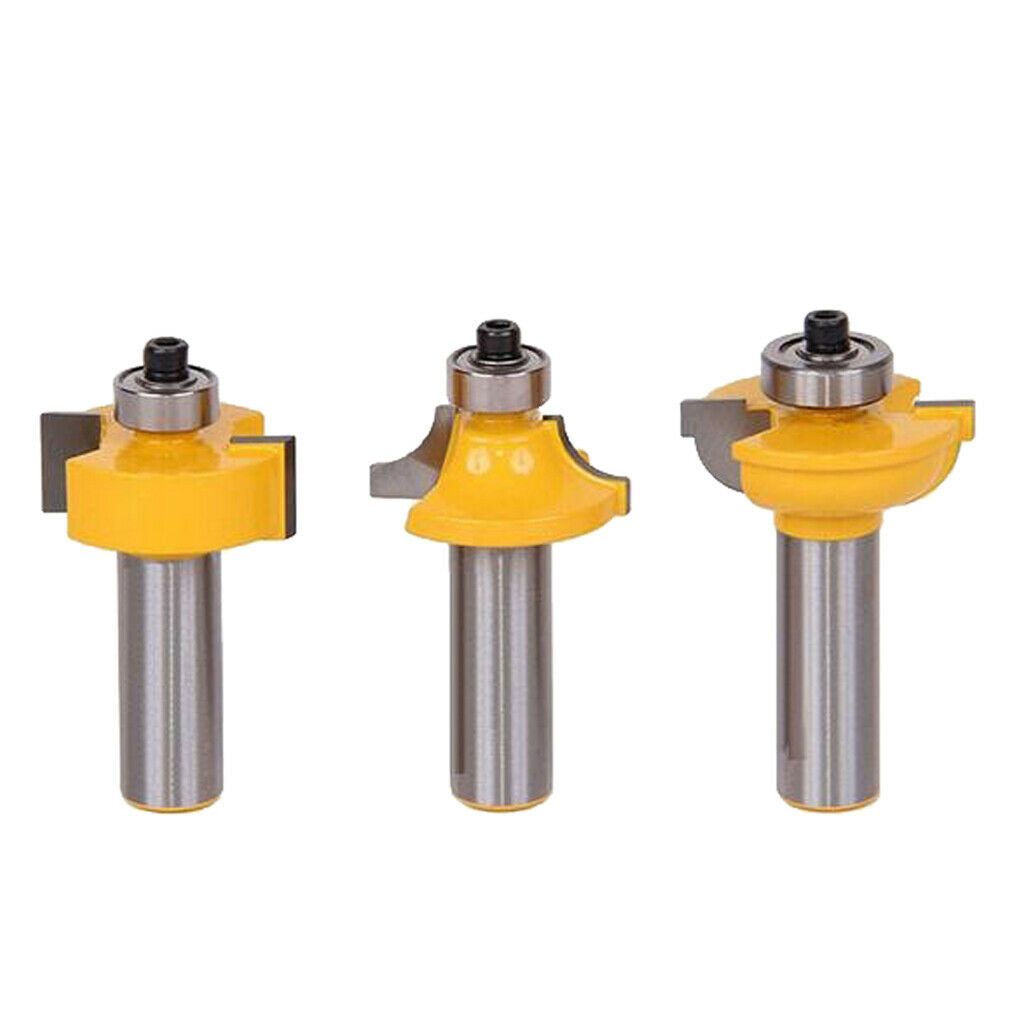 3pcs 1/2" Handle Panel Cabinet Door Router Wood Milling Cutter Kit Set