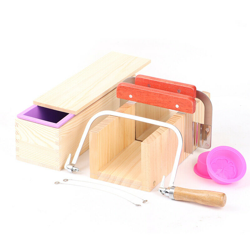 9Pcs/set Rectangular Silicone Soap Mold Soap Making Tool Adjustable Loaf CutBDA