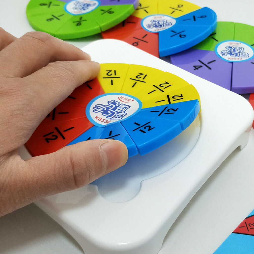 126pcs Plastic Fraction Circles Kit Trivial Pursuit Mathematics Game Pieces for