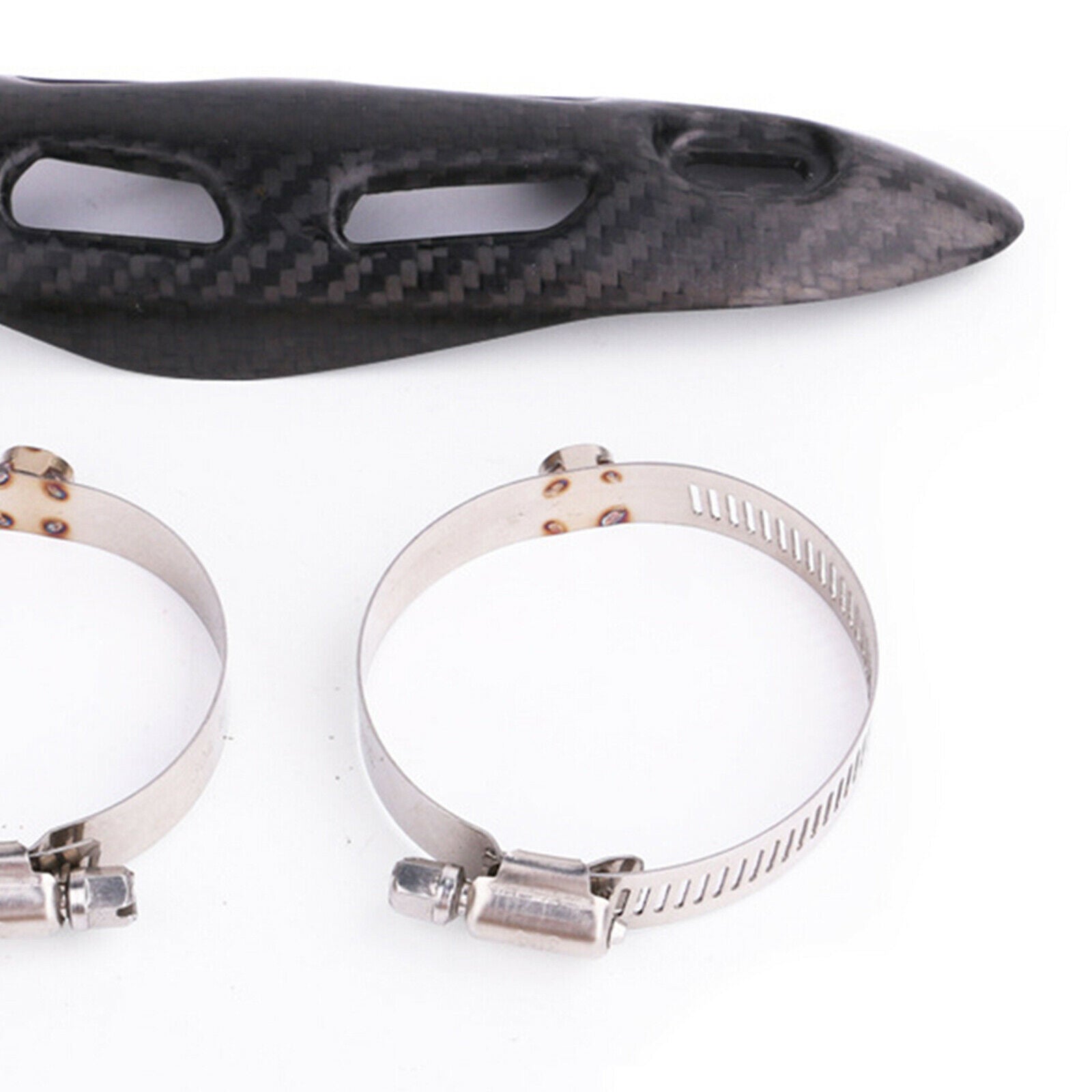 Motorcycle Carbon Fiber Style Exhaust Muffler Pipe Heat Shield Cover Guard,