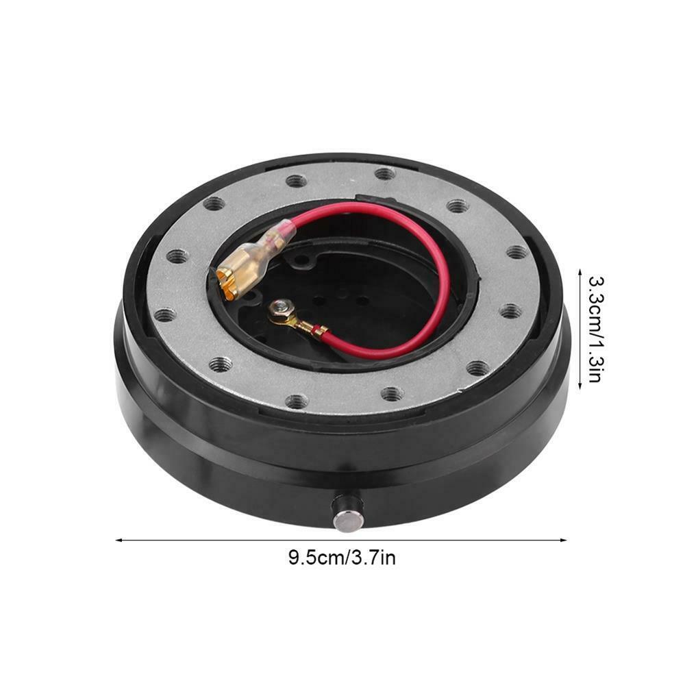 Steering Wheel Quick Release Hub Adapter Snap Off Boss Kit for Racing Car Black