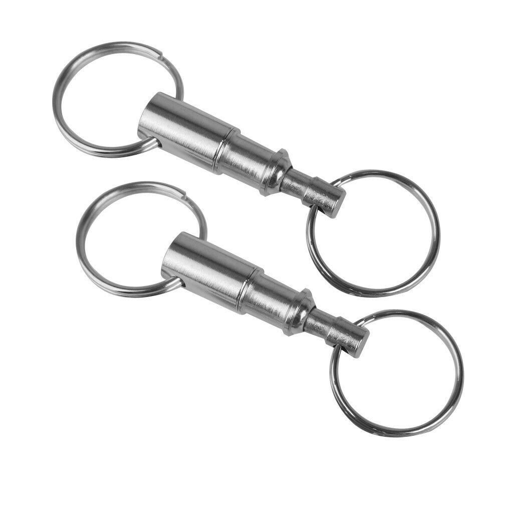10Pcs/Pack Quick Release Keychain, Pull-Apart Removable Handy Keyring with Two