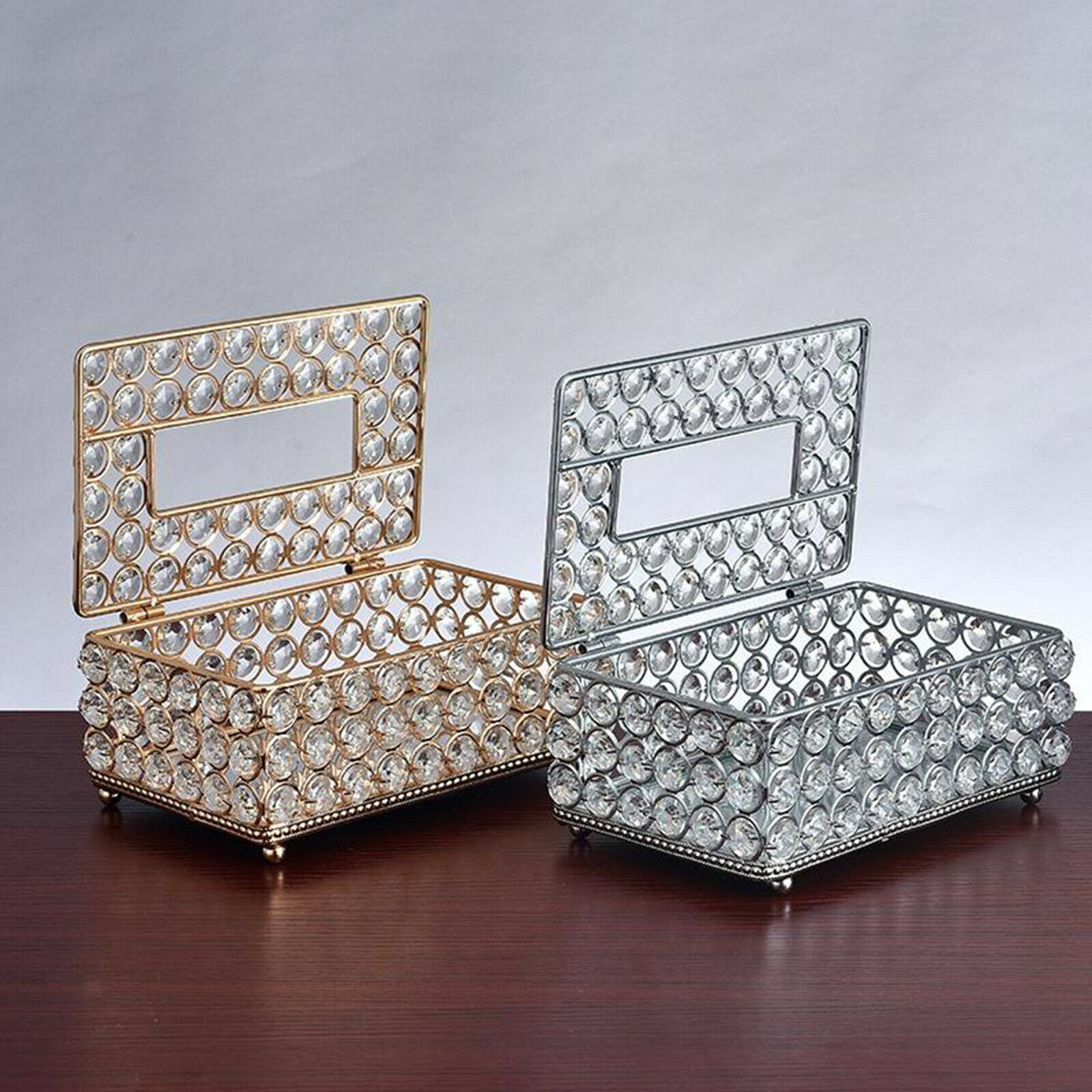 Tissue Box Napkin Holder for Living Room Hotel Home Bar Car Decor Golden