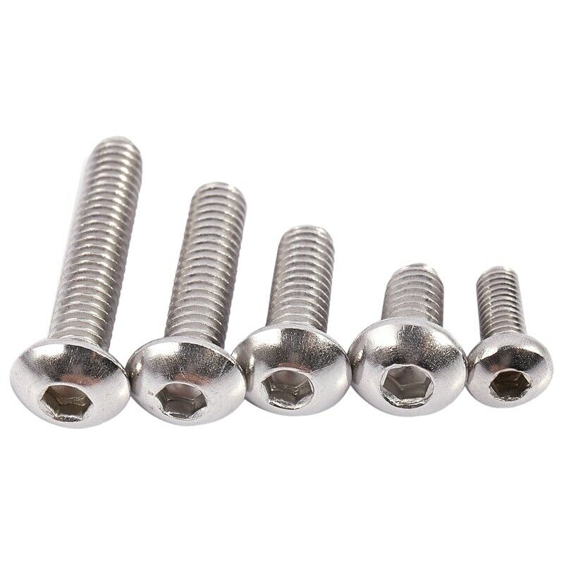 480Pcs Button Head 12 Sizes Screw And Nuts Kit,M2 M3 M4 Steel Assorted Hex SocF7
