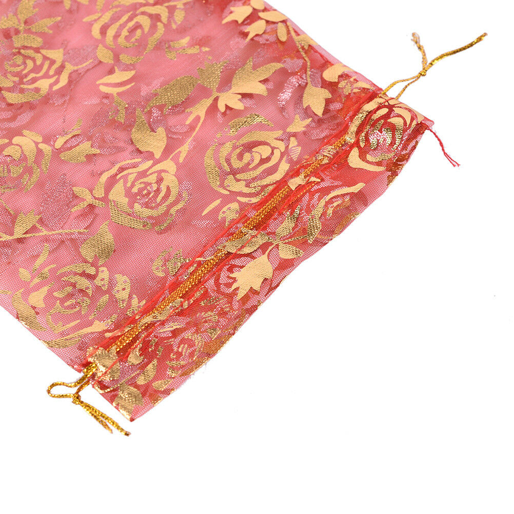 18*13CM 10x Jewelry Pouch Gift Bags Wedding Favors Organza Pouches DecoratiY1