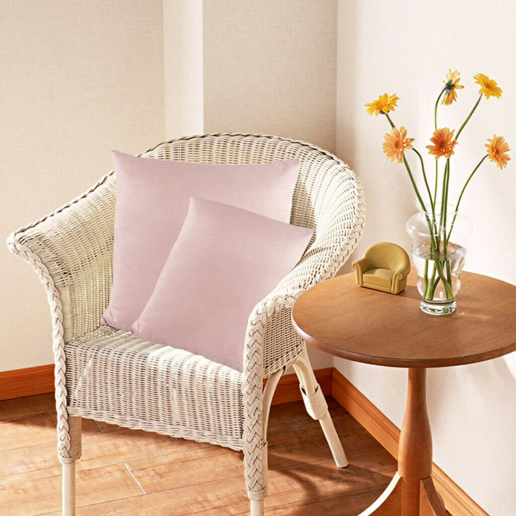 Pink Pillow Slip Square Pillow Cover Sofa Office Home Bedroom Decoration