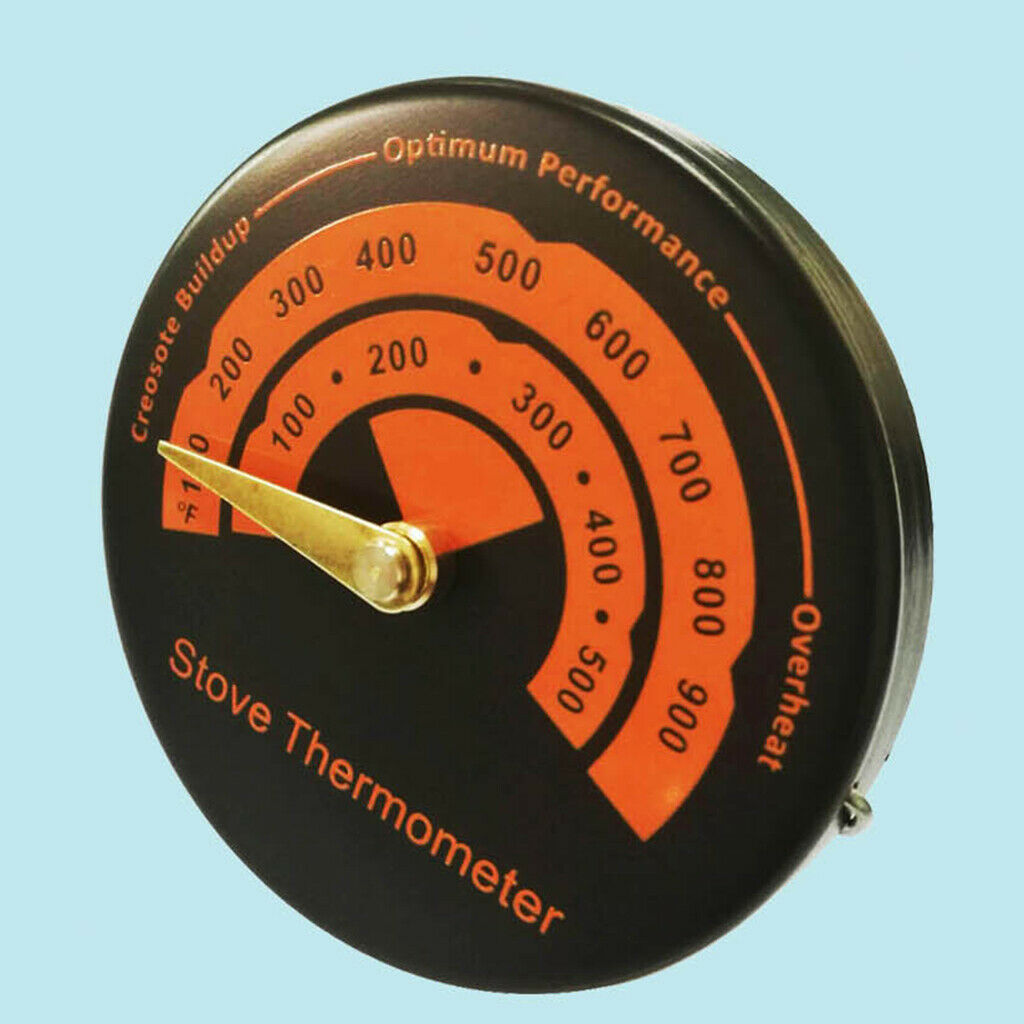 Stove Magnetic Thermometer Log Burner Fireplace Temperature Monitor Meter