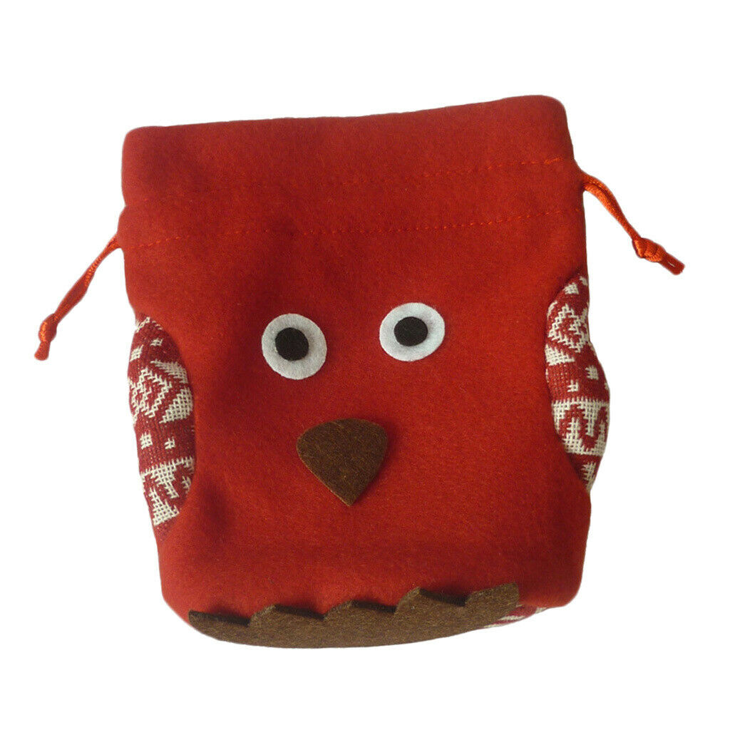 Fabric Owl Drawstring Pouch Candy Gifts Pack Wedding Favor Pouch 18x15cm