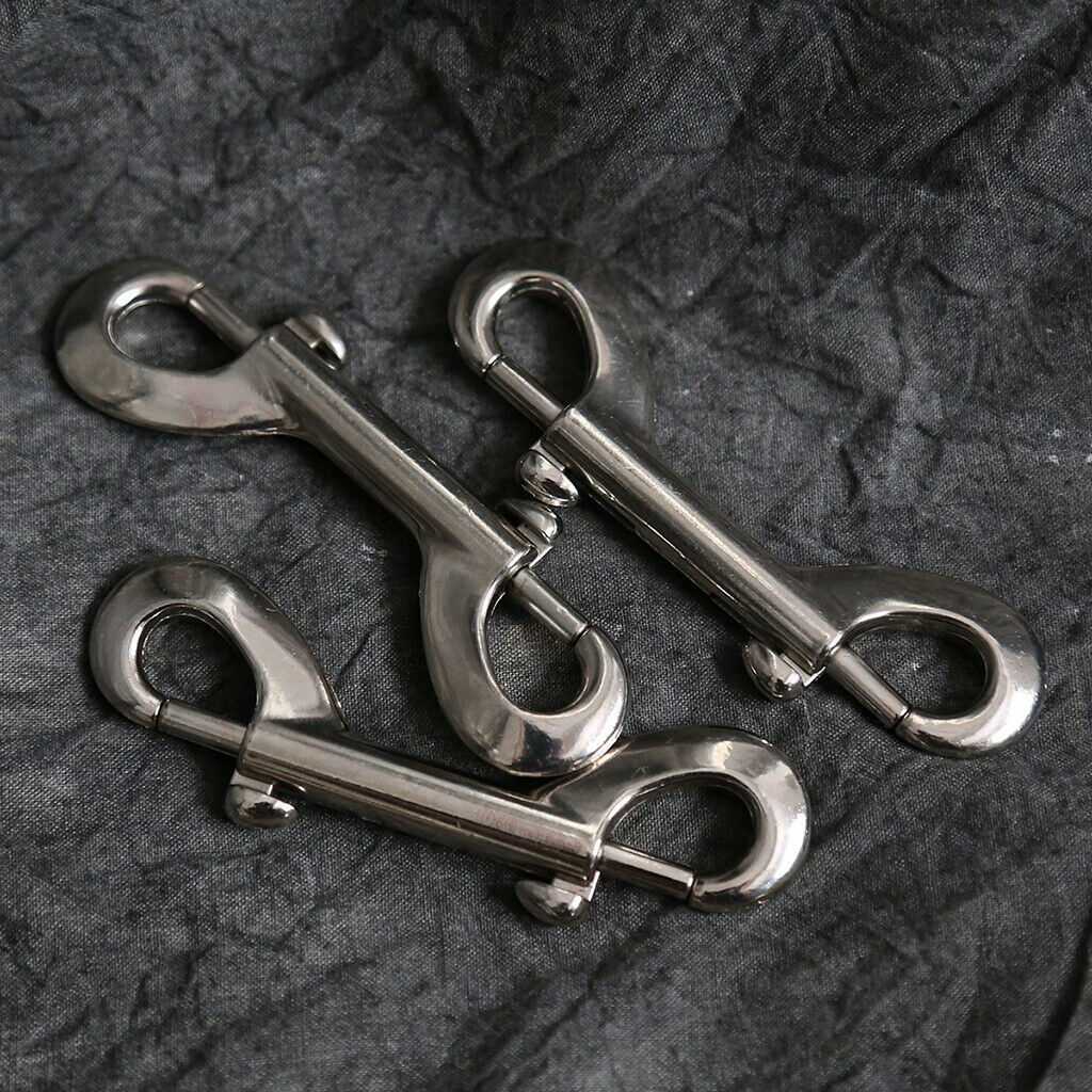 10x Double End Snap Clips Security Carabiner for Keyring Water Bucket Leash
