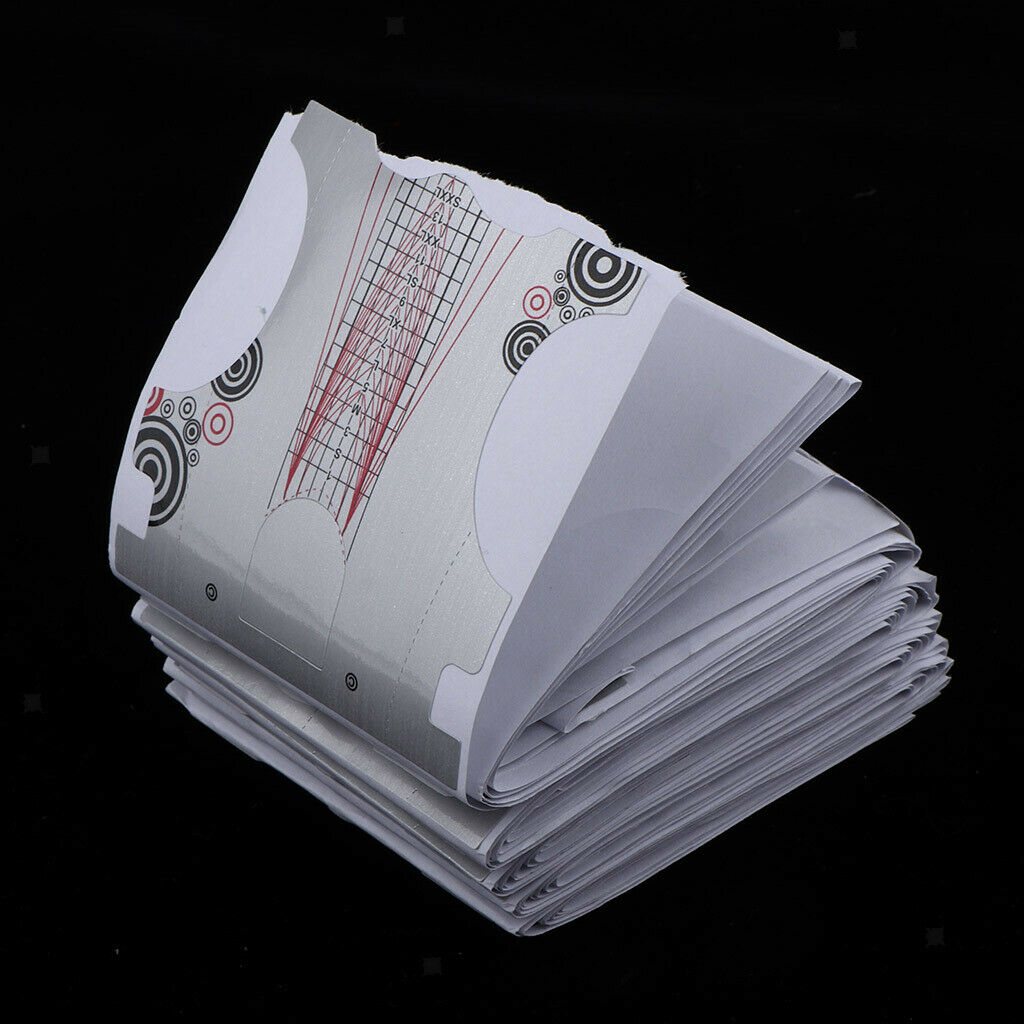 100pcs Nail Art Extension French Manicure Stickers Forms Fringe Fingertip Guides