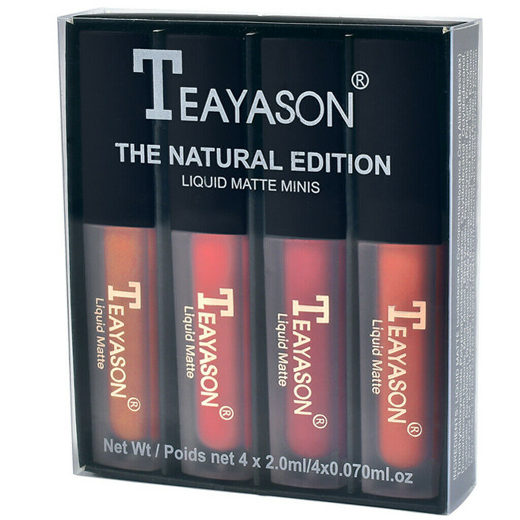 4pcs Lip Gloss Long Lasting Moisturizing Makeup Lipstick for Women Girls 03