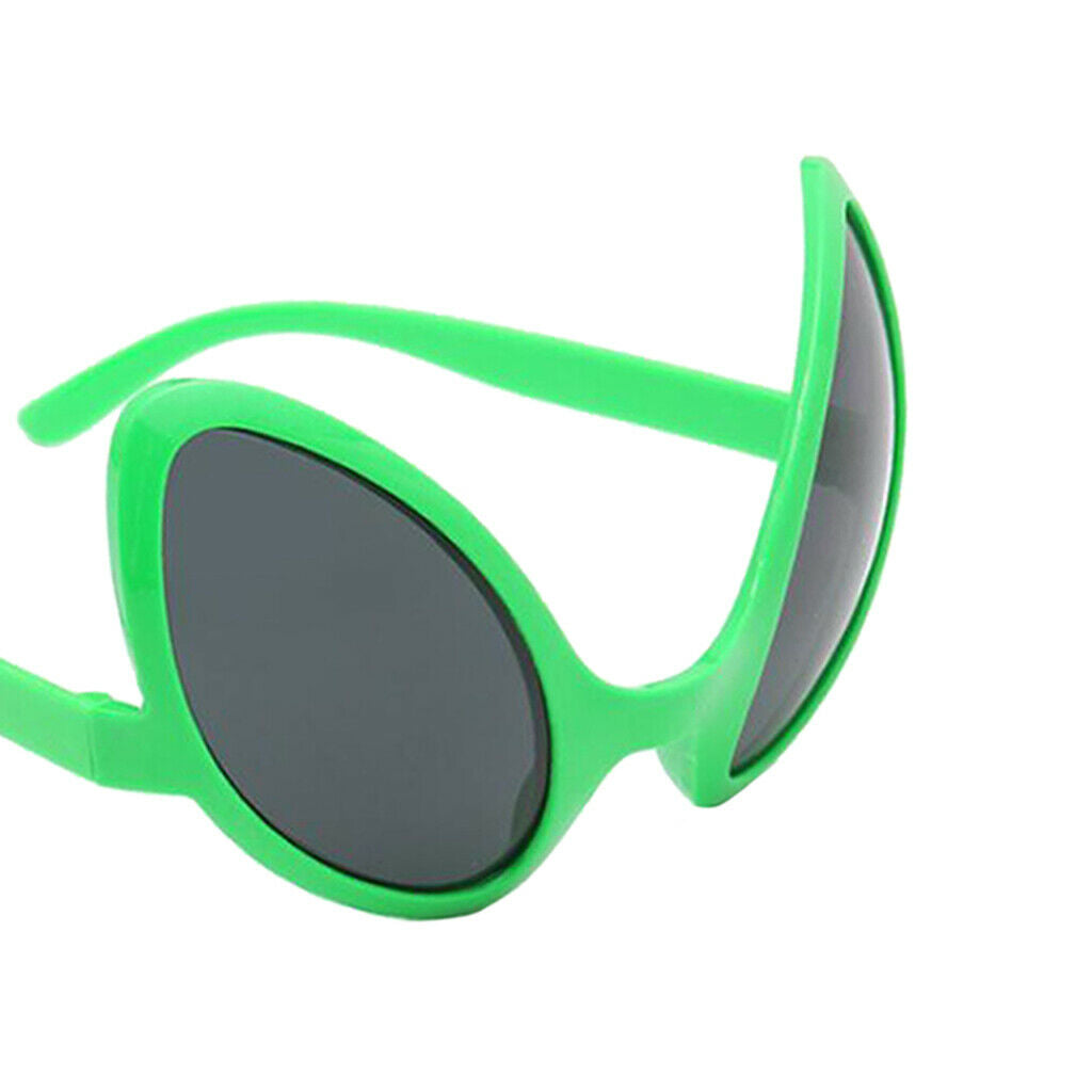 2X Novelty Alien Party Glasses Fancy Dress Costume Green Frame Gray Lens