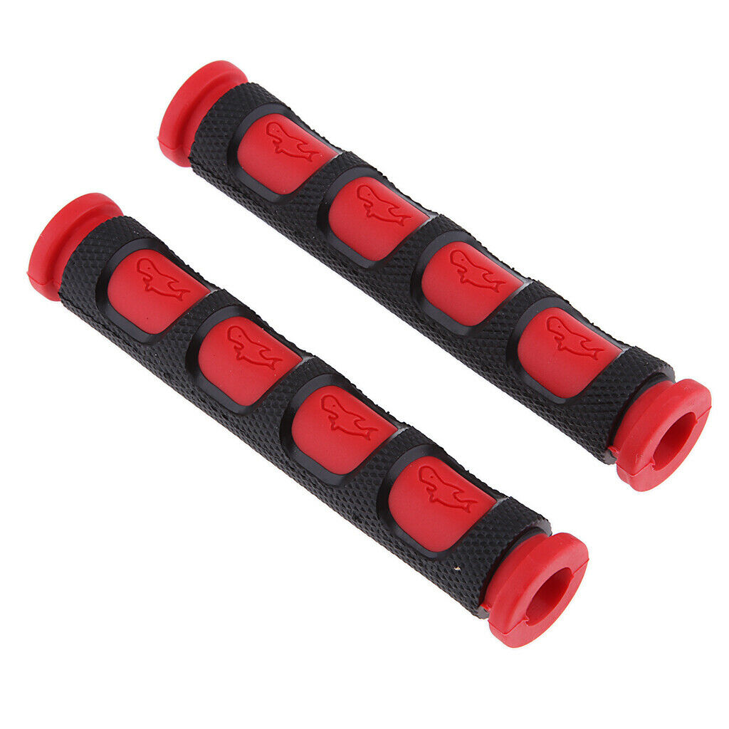 2 Pair Motorcycle Brake / Clutch Lever Sleeves Nonslip Hand Grips Blue+Red