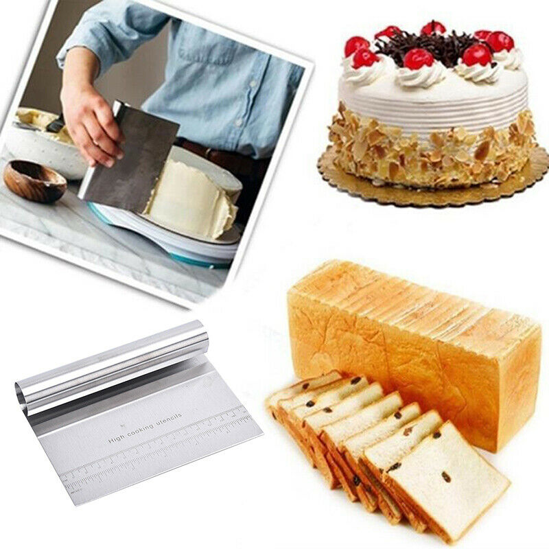 1Pc Stainless Steel Dough Scraper Cutter Cake Decorating Baking Pastry To.l8
