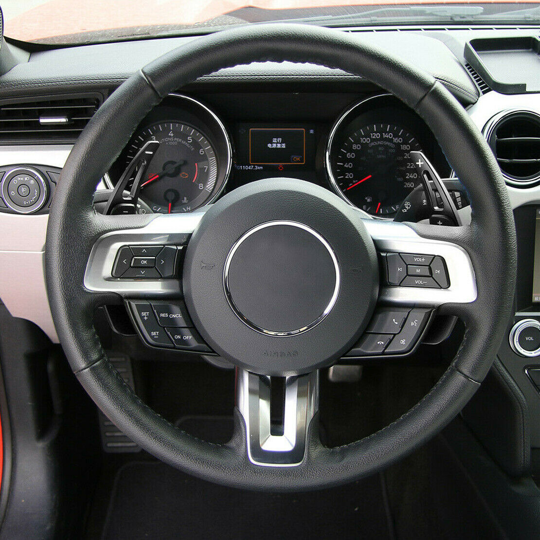 Steering Wheel Shifter Paddle Shift Trim Decor Cover Fit for Ford Mustang 2015+