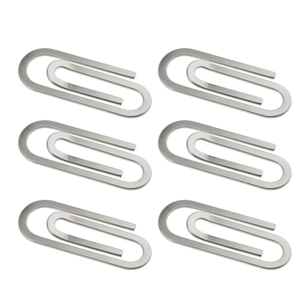 6x / Set Stainless Steel Money Clip  Money Clip