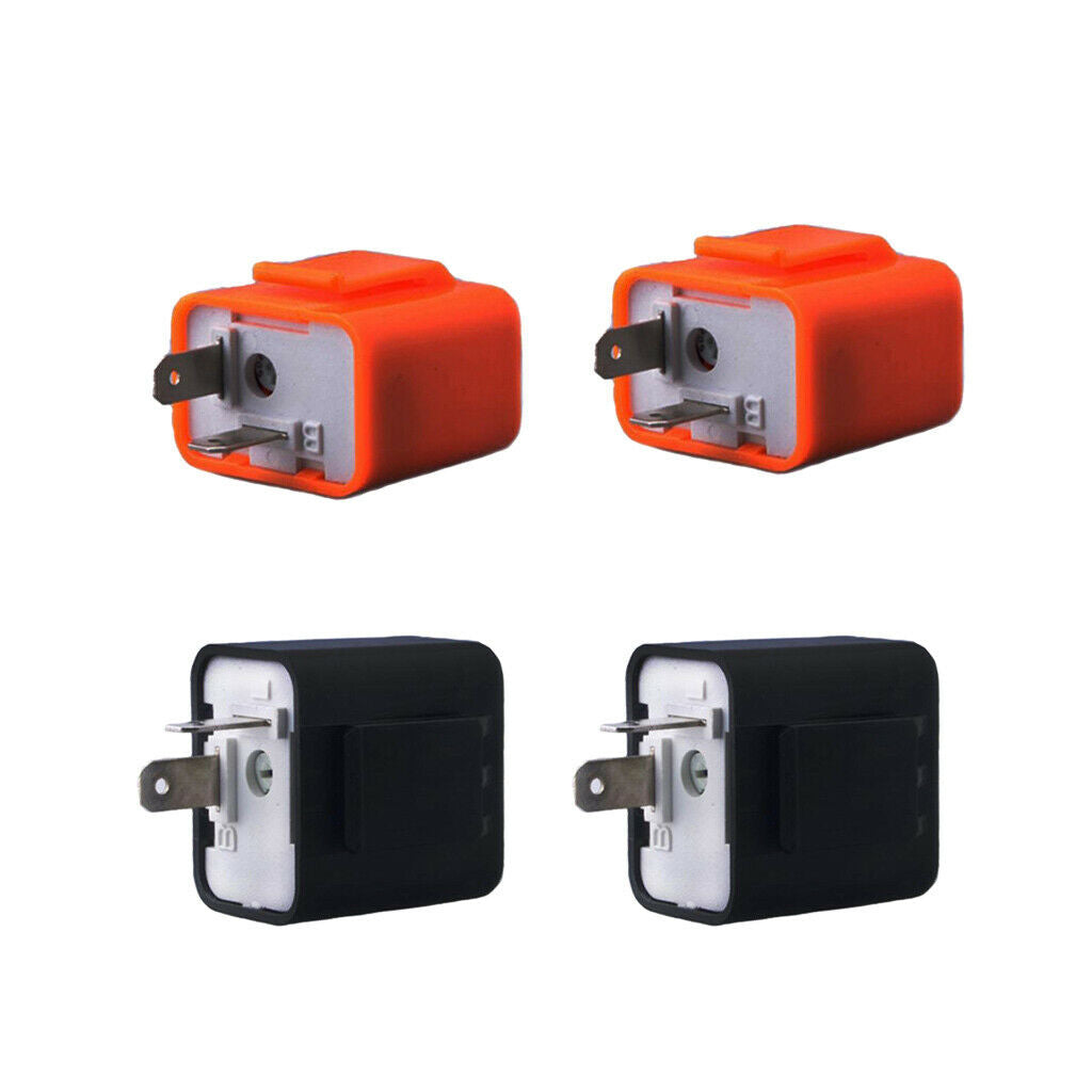 Set of 4 2Pin Turn Signal Blinker Relay 12V fit Motorcycle Indicator Lamps