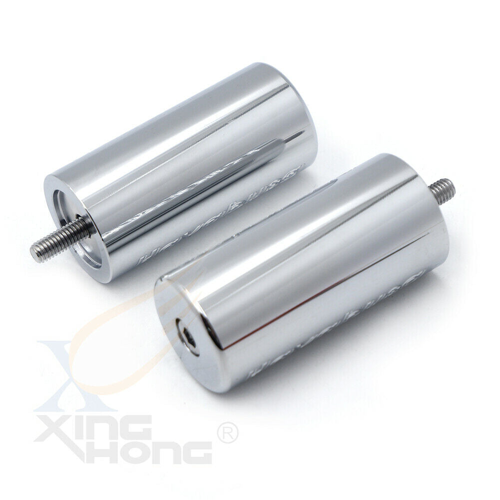 Billet Bar Ends Custom 3" Long Chrome For 1999 - 2014 Suzuki Hayabusa Gsxr1300