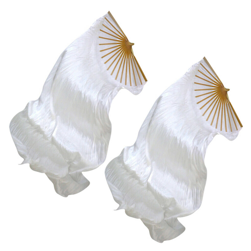 Soft Silk Belly Dance Veil Fan Fan Veil Silk Fan Wing Veil Fan Long Folding Fan