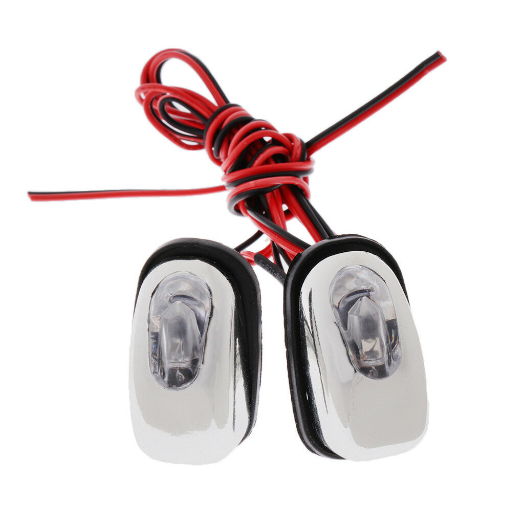 1 Pair Car Hood Windshield Spray Nozzle Wiper Washer With LED Lights Blue
