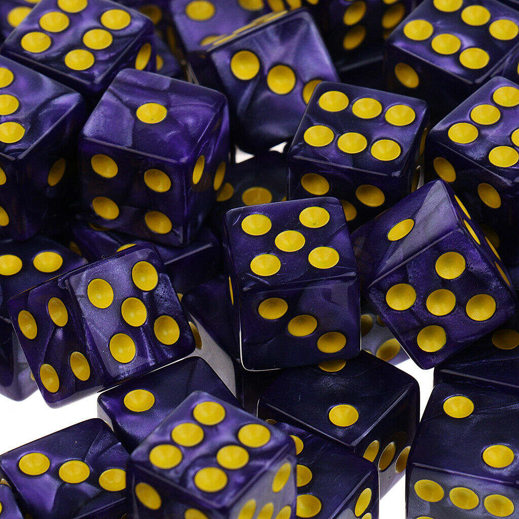 100pcs 6-sided dice spot dice 14mm for board games, party games