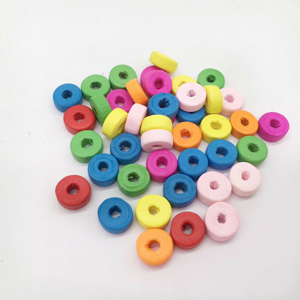100x mixed wooden spacer beading beads wood bead jewelry accessories .l8
