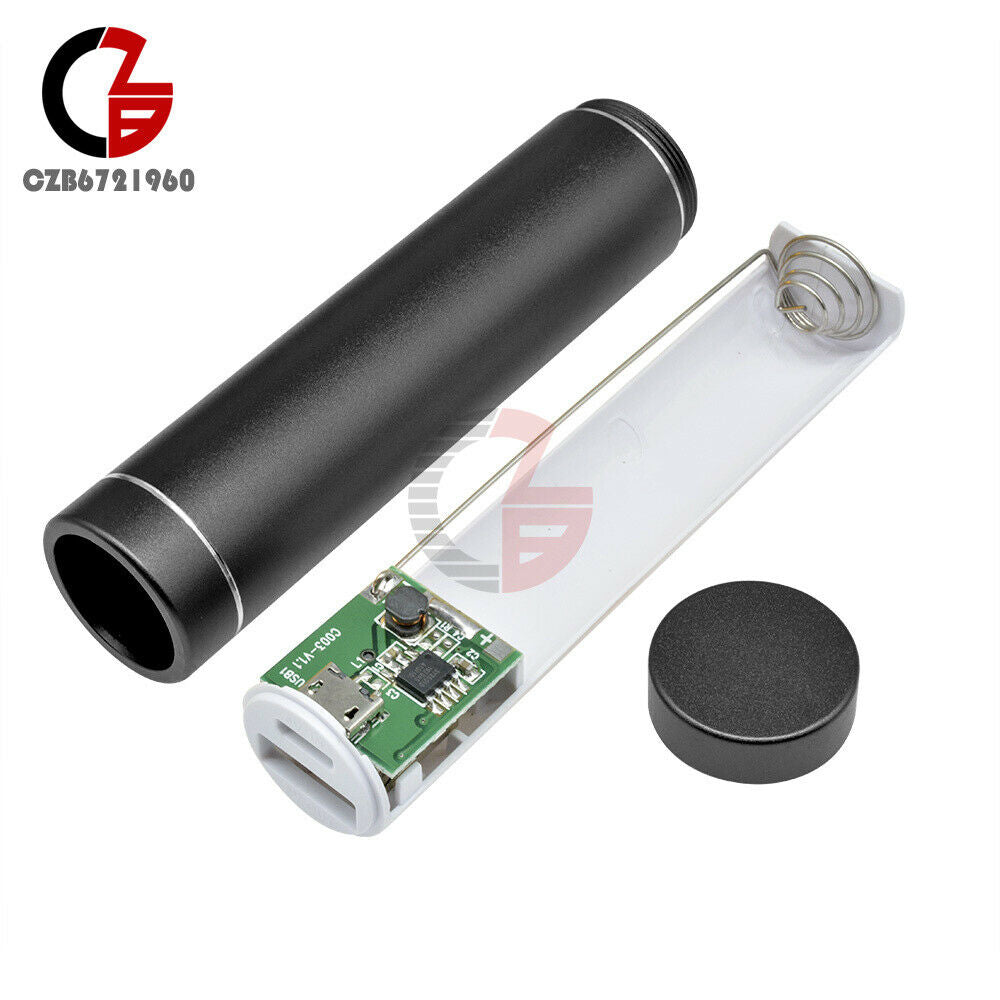 1X Multicolor Cylinder Power Bank Battery Shell 1x18650 With USB Charging Port
