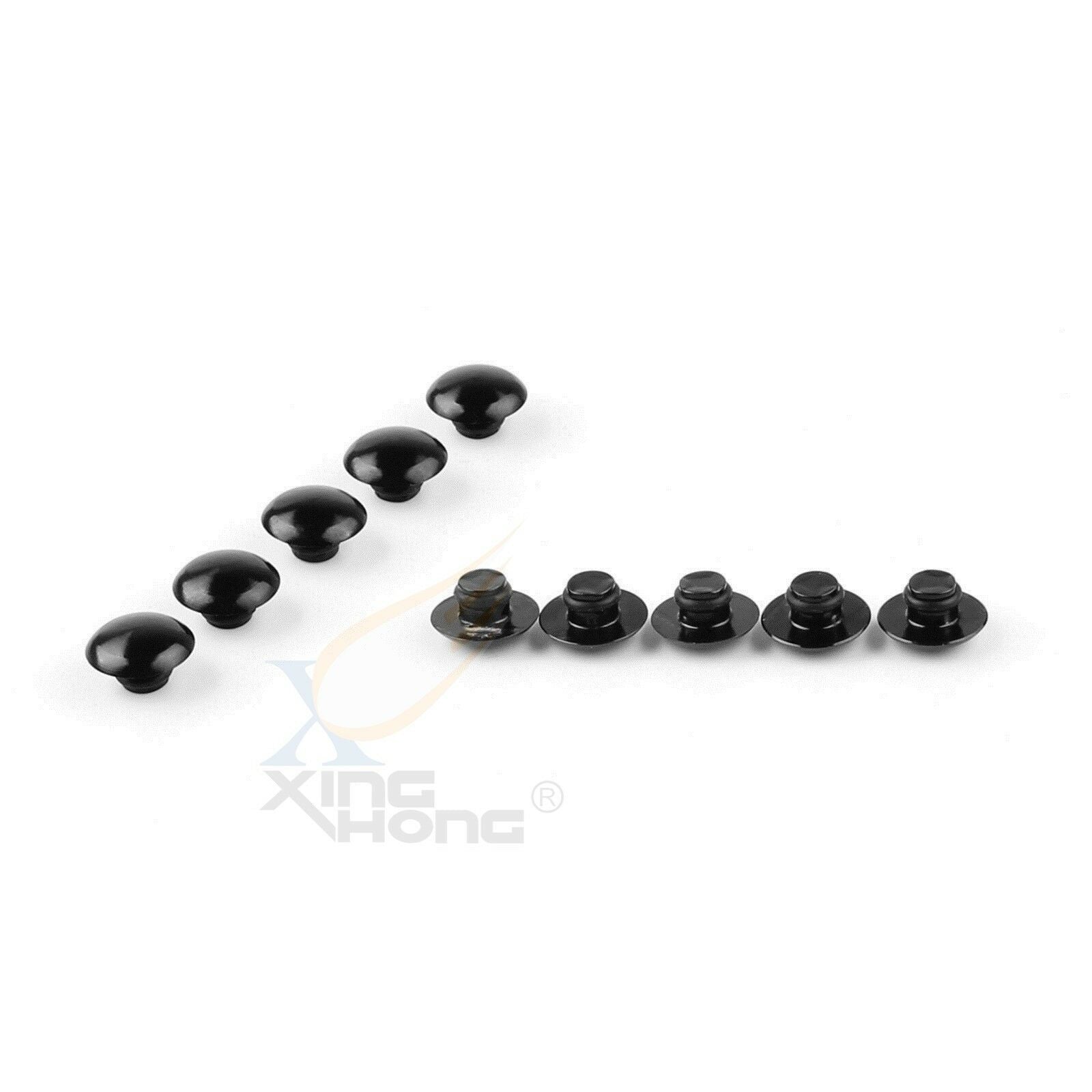 10Pcs Black Motorcycle Universal M8 8MM Hex Socket Bolt Screw Cover Cap