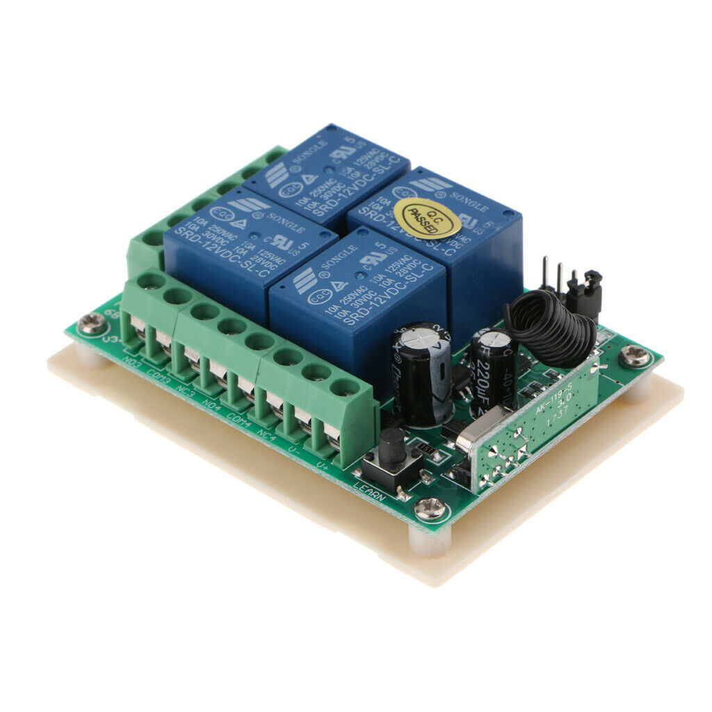 Wireless Remote Control Relay Switch Module 4-key + Remote Control Switch