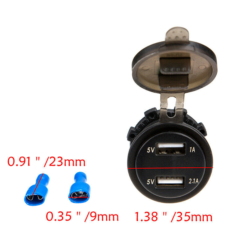 Green Light Motorcycle USB Charger Power Adapter Universal  Fit For Suzuki BMW