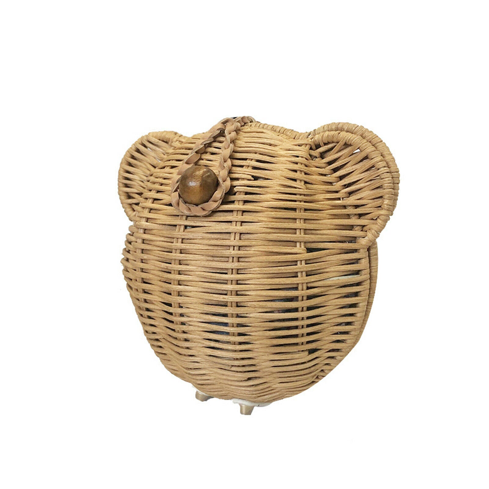 Girls Straw Bag Bohemia Woven Tote Spring Summer Rattan Purse Round Handbag