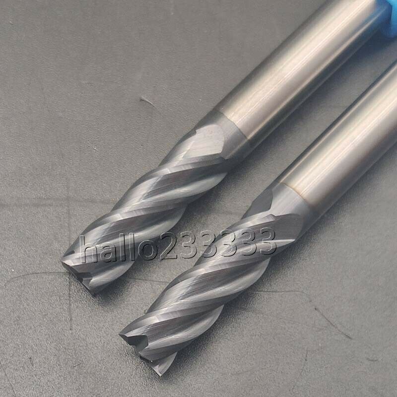 2PCS 8mm *75mm 45 Degree Cutter Router Bit Tool 4 Flutes HRC45-50 Carbide