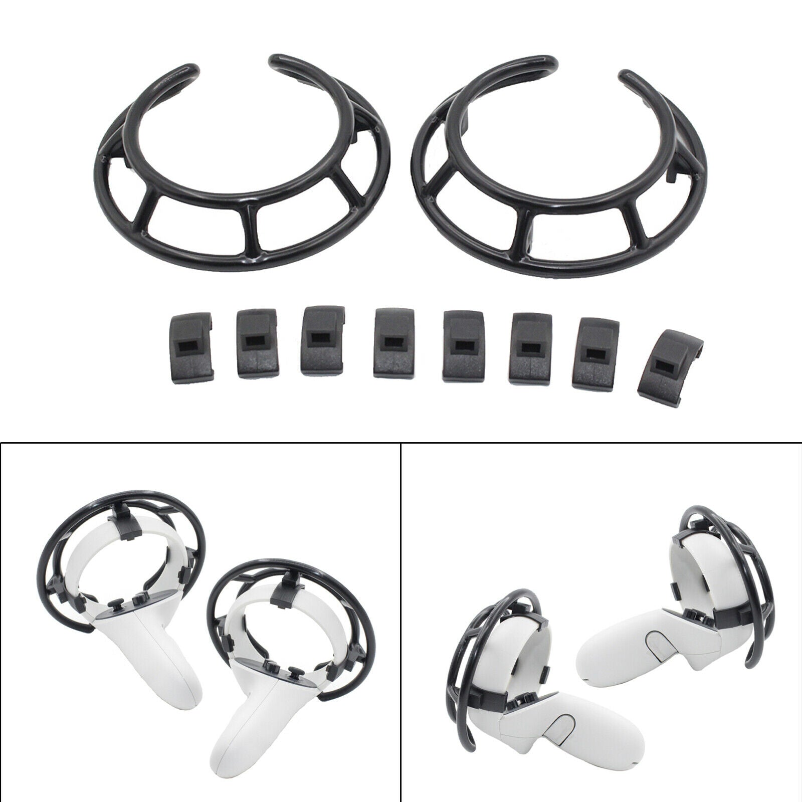 2PCS VR Anti-Shock Controller Grip Protective Accessories for   Quest 2