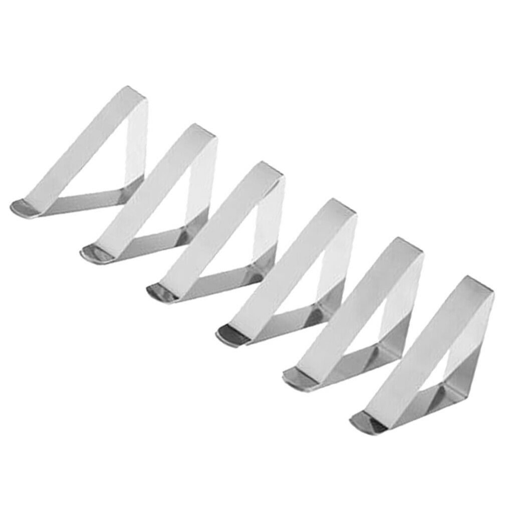 6x Metal Quality Steel Tablecloth Clips Table Cloth Clamps Garden Restaurant