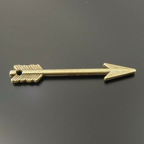 90pcs/lots Retro Bronze Alloy Love Arrows Charms Pendants Jewelry Crafts Making