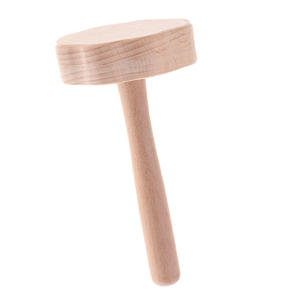Baby Wood Handle Hand Rhythm Bell Solid Wood Handle Stick for Children