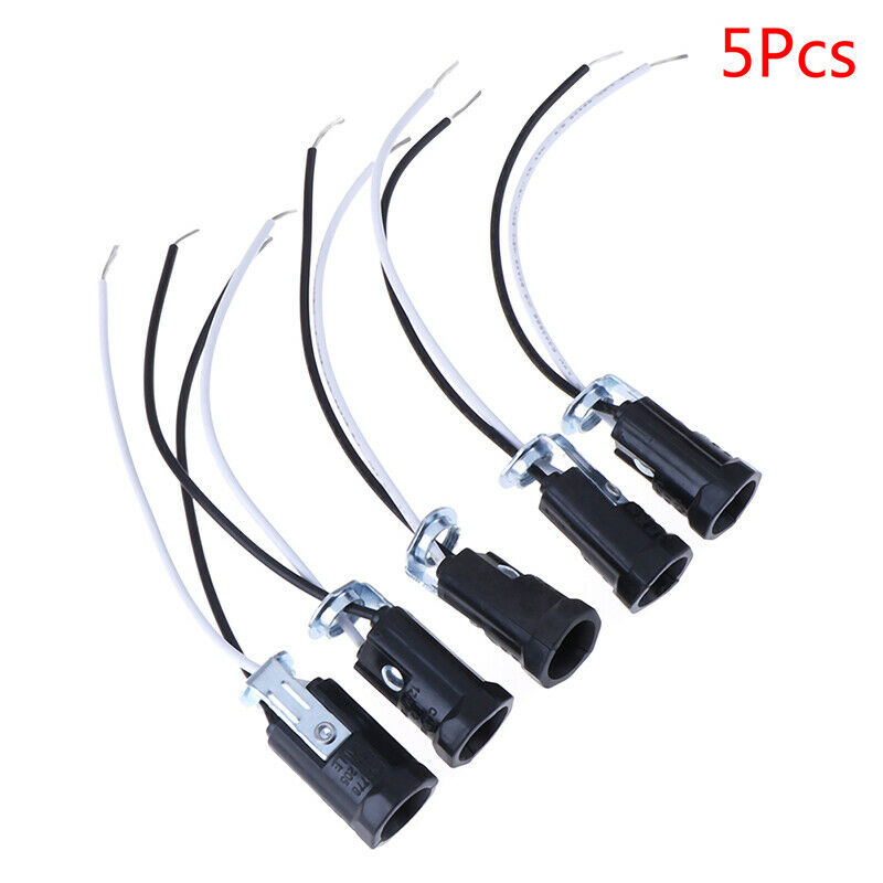 5Pcs Candle Base E12 Lamp US Holder Light Sockets Keyless With 20CM Wire LeY SJ