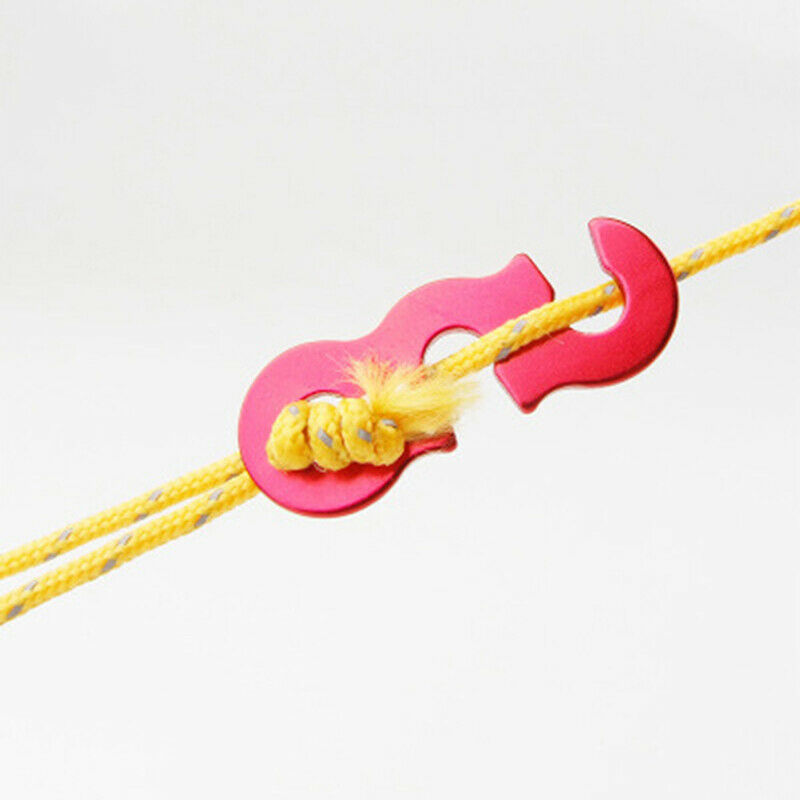 10Pcs Aluminium Alloy Adjuster Tent Rope Tightener Tensioner Quick Rele DD