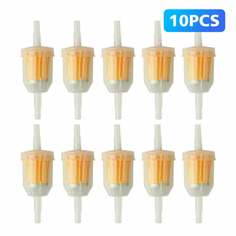 10PCS Universal Petrol Inline Fuel Gas Filter Pipe For 6mm/8mm Internal Diameter