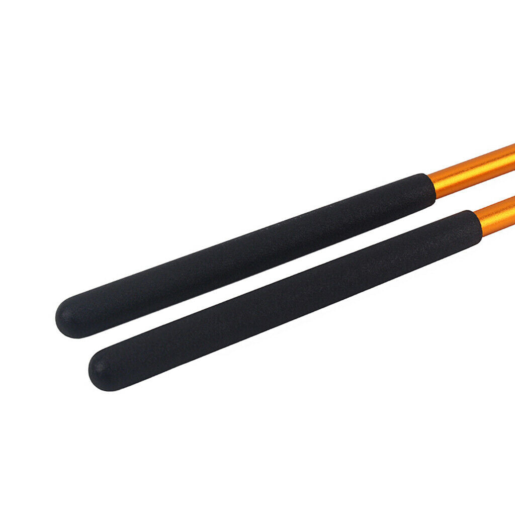 1 Pair 5A Metal Drum Stick for Jazz Drum and Dumb Drum Pad Practicing Golden