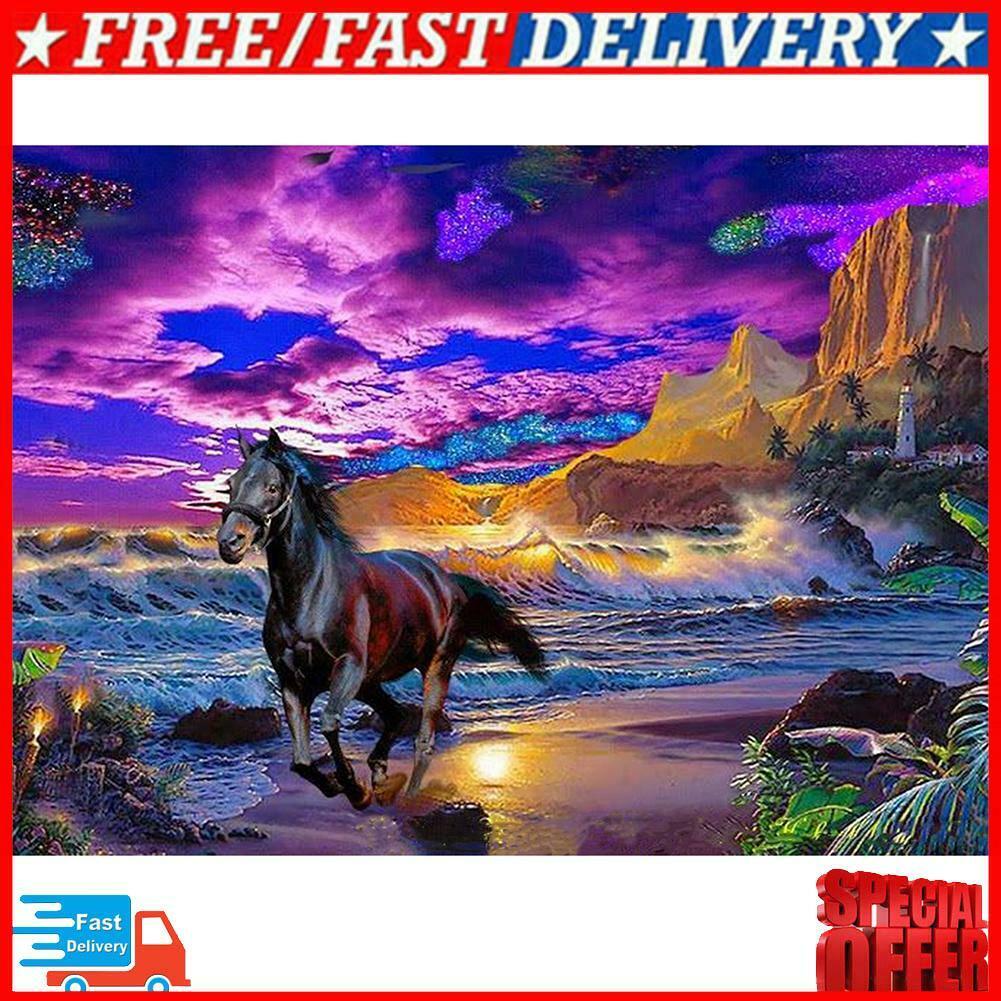 DIY 5D Mosaic Horse Animal Full Drill Round Rhinestone Painting Kit (FH231)