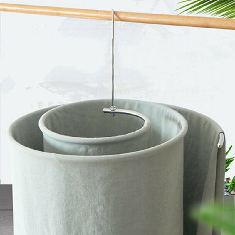 Stainless Steel Round Spiral Quilt Sheets Hanger Blanket Hanger Save SpaceB Rf