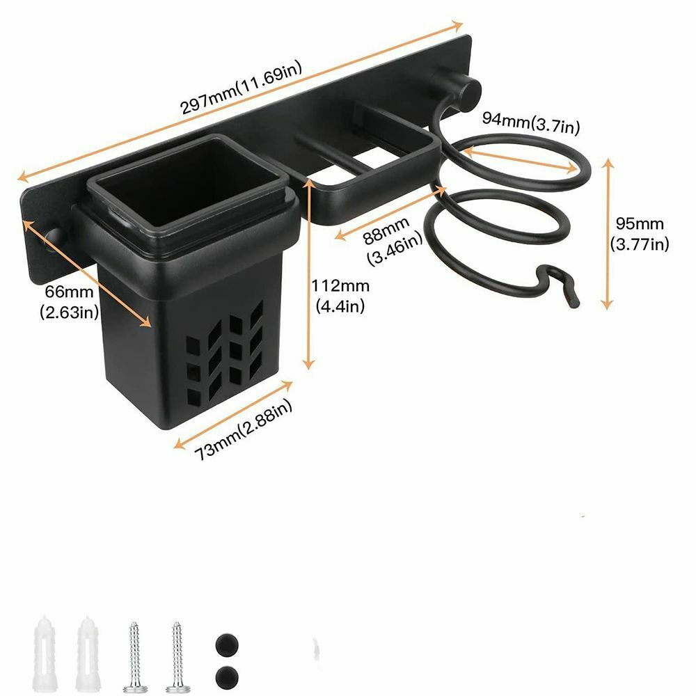 Accessories Wall-mounted Shelf Hair Dryer Rack Storage Holder Storage Box