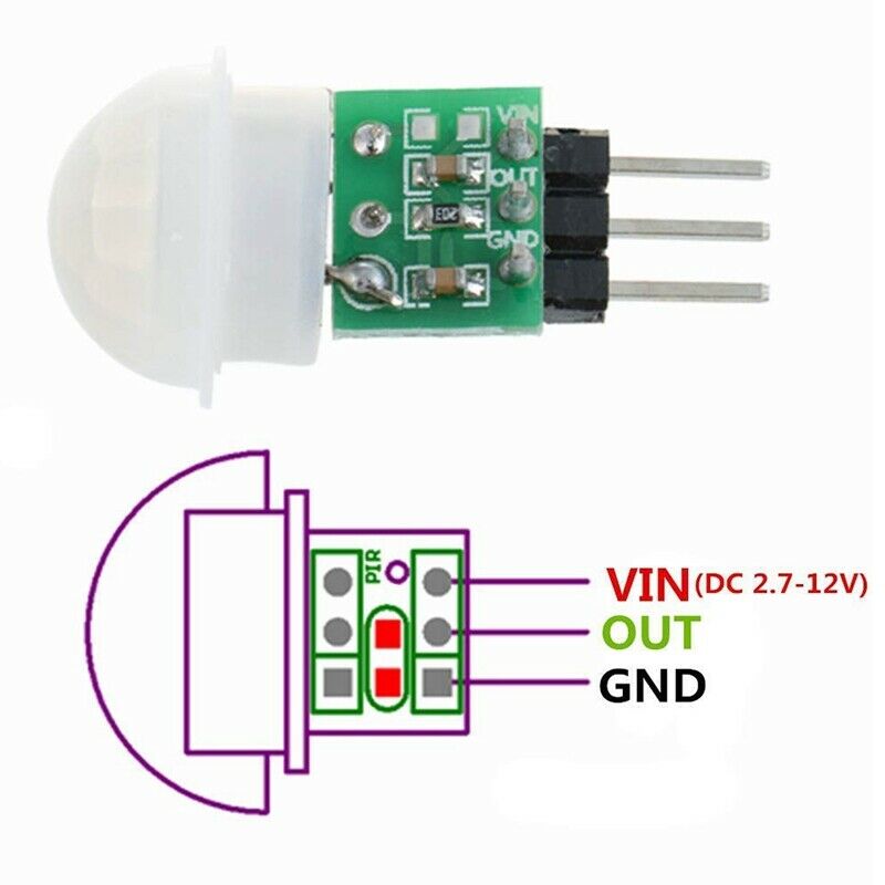 5PACK IR Human Sensor AM312 Mini Detector Module HC-SR312 Pyroelectric InfrareQ6
