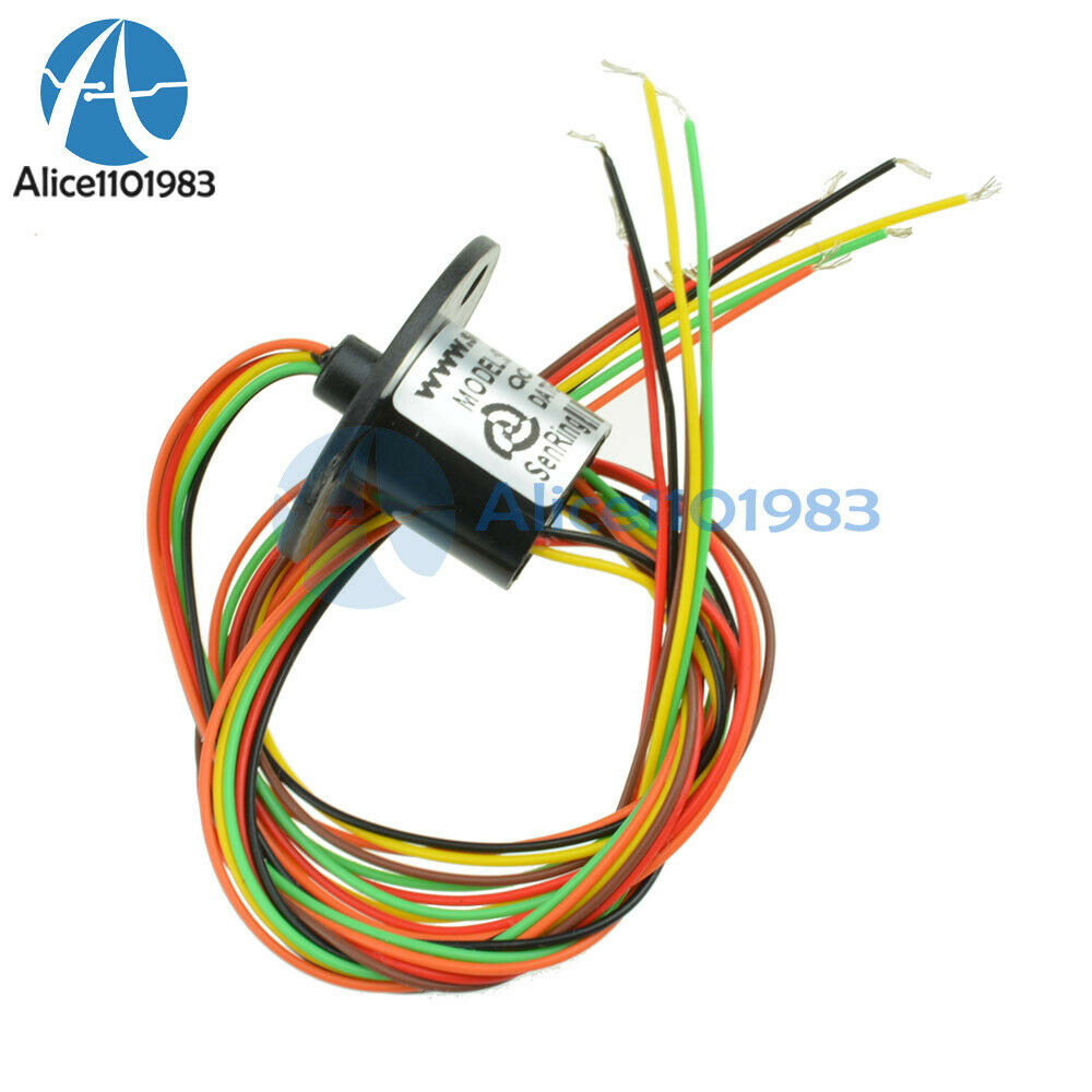 5PCS 12.5mm 300Rpm 6 Circuits Wires Capsule Slip Ring AC 240V Test Equipment