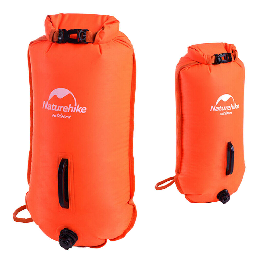 Open Water Sea Safety Swim Buoy Floating Aid Swimming Dry Bag Tow Float Orange